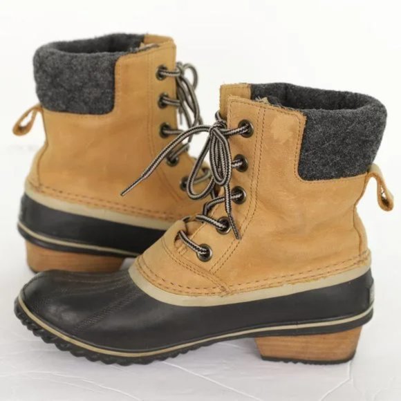 Sorel Tan and Black Winter Boots - Picture 1 of 13